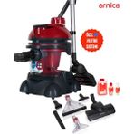 Arnica Rain Plus TURBO Başlıklı , Çift Tank Sistemi ve Uzun Kablolu Su Filtreli Torbasız Süpürge & Halı Yıkama Makinesi + Hav-Yün Temizleyici - Kırmızı