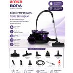 Arnica Su Filtreli Hijyenik Toz Torbasız Elektrikli Süpürge Bora Mor - Siyah