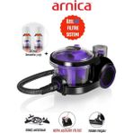 Arnica Su Filtreli Toz ve Alerjenleri Için Etkin Yüksek Performanslı Emiş Gücü Bora Süpürge 2400W + Mutfak Tartısı (Onerous) - Mor - Siyah - RENK