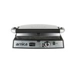Arnica Tostit Maxi İnox Granit Izgaralı Tost Makinesi, 2000 W, Paslanmaz Çelik, Aynı Anda 6 Tost, Gri