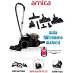 Arnica Turbo Başlık + Ekstra Mini Turbo Fırça Bora 2400W Yüksek Çekim Gücü Su Filtreli Özel Su Hazneli Sistemi Ile Tozu Suya Hapseder Hepa 13 Filtreli Sulu Süpürge - Rose - .