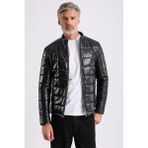 Arnold Erkek Siyah Şişme Deri Mont - XL