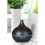 Aroma Difüzör Gece Işığı 7 LED Nemlendirici Kumandalı Buhar Makinesi 550ML. - Koyu Kahverengi