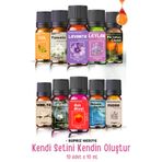 Aroma Terapi Lab Kendi Setini Kendin Oluştur 10 Adetx10ml - Esansiyel Yağ - Oda Ve Ortam Kokusu - Uçucu Yağ