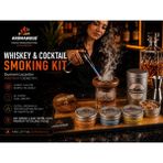 Aroma Wood Premium Artisan Tik Ağacı Viski ve Kokteyl Tütsüleme Seti