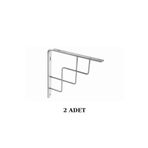 ARON ( 2 ADET ) 25cm X 25cm METAL MENDERES RAF ALTI RAF AYAĞI FERFORJE L DEMİR