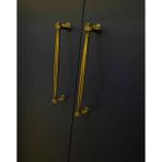 Aron 2 Adet Sütun Kulp Tv Ünite Komidin Şifonyer Konsol Mutfak Dolap Kapak Kulpu 128 mm - 160 mm - 224 mm - 160MM - Antik Sarı