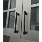 Aron 2 Adet Sütun Kulp Tv Ünite Komidin Şifonyer Konsol Mutfak Dolap Kapak Kulpu 128 mm - 160 mm - 224 mm - 224MM - Siyah