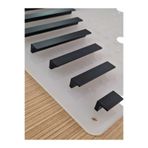 ARON 302 Lüx L Profil Kulp 32mm Mat Siyah Yatak Odası Mutfak Vestiyer Çekmece Dolap Kapak Kulpu 3,2cm