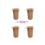 ARON (4 ADET) BOHEM AYAK 15CM PLASTİK AHŞAP DESEN KOMİDİN KONSOL ŞİFONYER AYAKKABILIK MOBİLYA AYAĞI