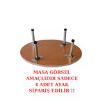 ARON (4 ADET) Metal Katlanır Ayak Yer Sofrası Ve Sini Ayağı 21cm Yükseklik