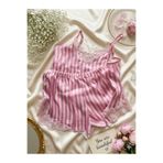 ARONA Pink Saten Pijama Takımı