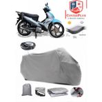 Arora Ar 100-7 Branda Gri Arka Çanta Uyumlu(Topcase) Motosiket Brandası Motor Örtüsü Çadır Su Geçirmez Motosiklet Kılıfı Motor Brandası,lastikli,taşıma Torbalı