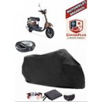 Arora Dazzle 125 Branda Siyah Arka Çanta Uyumlu(Topcase) Motosiket Brandası Motor Örtüsü Çadır Su Geçirmez Motosiklet Kılıfı Motor Brandası,lastikli,taşıma Torbalı