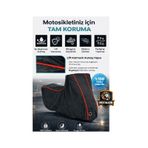 Arora Max Pro 125 Topcaseli Siyah-kırmızı Dikişli Kilitli Motor Brandası,örtü