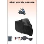 Arora Max-T Uyumlu Siyah Motorsiklet Branda, Motor Örtüsü - Siyah, Arka Çanta ve Kilit Uyumsuz