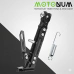 Arora Mojito 125 Yükseklik Ayarlı Metal Yan Sehpa-Siyah Detaylı-Ayk1193