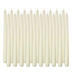 Arosky 20'li Paket Fildişi Konik Mum, 7-8 Saat Yanma Süresi, Kokusuz, Dumansız ve Damlatmaz, 10/5 x 25 cm Akşam Yemeği Mum Seti, Ev, Düğün, Parti ve Ev Dekoru Şamdanlar için