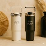 Arow 2'li Termos 750ML*2 - Siyah - Beyaz - 0,75 lt