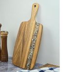 AROW Akasya Dikdörtgen Kesme Tahtası Doğal Ahşap Mutfak Tahtası Renkli 40 cm