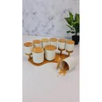 Arow Baharat Takımı Porselen TR-1891 Ahşap - Beyaz