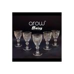 Arow Daisy 6'lı Ayaklı Kahve Yanı Su Bardağı - Şeffaf - 60 ml