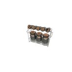 AROW Dritto Standlı 8'li Cam Baharat Takımı Gri Tr-3759