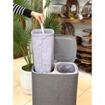 Arow New Garb Tekerlekli Kirli Sepeti 50 Litre - 50 LİTRE - Gri