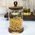 AROW Nora 1850 Ml Akasya Kapak Ve Standlı Kavanoz TKEBT Şeffaf