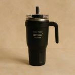 Arow Paslanmaz Çelik Tutmalı Termos Siyah 1 Litre