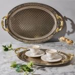 Arow Rossi 2'li Tepsi Oval Gümüş