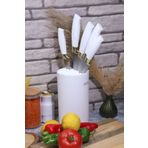 Arow Standlı Lüx Bıçak Seti Beyaz Tr-2657