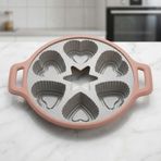 Arow TR-6097 Phony Silikon Kalp Desenli Muffin ve Kek Kalıbı