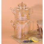 Arow Very Borosilikat Cam Çaydanlık Seti M-09 ''1100 ML-1800 Ml'' Şeffaf/kahve (8681822047513)