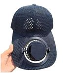 Arpag Import Güneş Enerjili Fanlı Şapka, USB Şarjlı, Unisex, Açık Hava Balıkçı Şapkası, Siyah