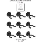 Arpeggio Arte Duvar Tipi Gitar Askısı - 9'lu Set – Keman,ukulele ve Bağlama Uyumlu Enstrüman Duvar Askı Aparatı