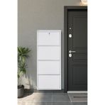 Arpelia Metal Ayakkabılık 4’lü Kilitli - Beyaz
