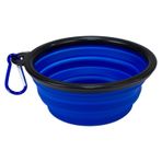 Arquivet Yemek kabı ve suluk, katlanabilir, köpek ve kediler için, silikon, evcil hayvanlar için, mavi, köpek ve kediler için seyahat mama istasyonu, 13 x 5 cm
