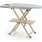 arredamenti Italia Ütü masası ayarlanabilir/katlanabilir, masif kayın ağacı 135 x 88 x 45 cm doğal