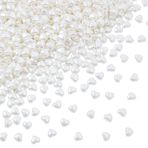 arricraft 500 adet imitasyon inci kalp boncuk, deniz kabuğu renk kalp ABS plastik imitasyon inci boncuk toplu DIY küpe bilezik kolye işçiliği takı yapımı
