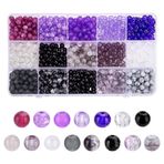 arricraft 900 adet cam boncuk ve akrilik boncuk, 15 stil yeşim taşı imitasyonu, mini boncuklar, mermer camı, küçük boncuklar, küçük boncuklar, kendin yap bileklik, kolye, takı, anahtarlık üretimi için