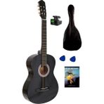 Arriva Tam Boy 4/4 Klasik Gitar Seti 39'' Siyah Yüksek Ses Performansı ile Öğrenciler İçin Tasarlandı