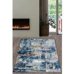 Arrosa Home Dijital Baskı Yıkanabilir Kaymaz Taban Mavimsi Pastel Model Salon Halısı ve Yolluk Halı