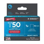 Arrow Fastener T50 Paslanmaz Çelik Zımba Teli, 1 cm Bacak, 1000 Adet