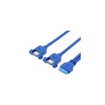 Ars 19 Pin Usb 3.0 Dişi To 2x Usb 3.0 Dişi Panel Tipi Kablo