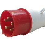 Ars 5X32A Düz Fiş Cee Norm Plastik Ars - Kırmızı