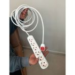 Ars 6'lı Uzatma Kablosu Seyyar (3x1.5mm) - Beyaz - 8 metre