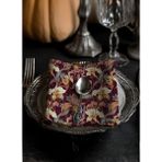 Ars Dt 6 Adet Bordo Çiçek Desenli Kumaş Amerikan Servis-Sunum Peçetesi 35X35 cm Tabak Üstü Şık - Çok Renkli - 35 x 35 cm