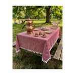 ARS HOME COLLECTION Ponponlu 170x170 Sofra Bezi Masa Örtüsü Piknik Örtüsü