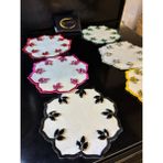 ARS Home Decor 6'lı Taşlı Sunum Peçetesi, Renkli Kokteyl Peçetesi - Krem - Yeşil - Kiremit